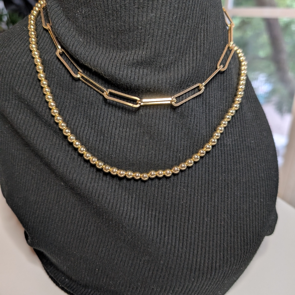 Elegant Gold and Silver Necklace Set